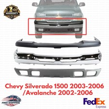 Front Bumper Chrome Steel Kit For 2003-2006 Chevrolet Silverado 1500 Avalanche