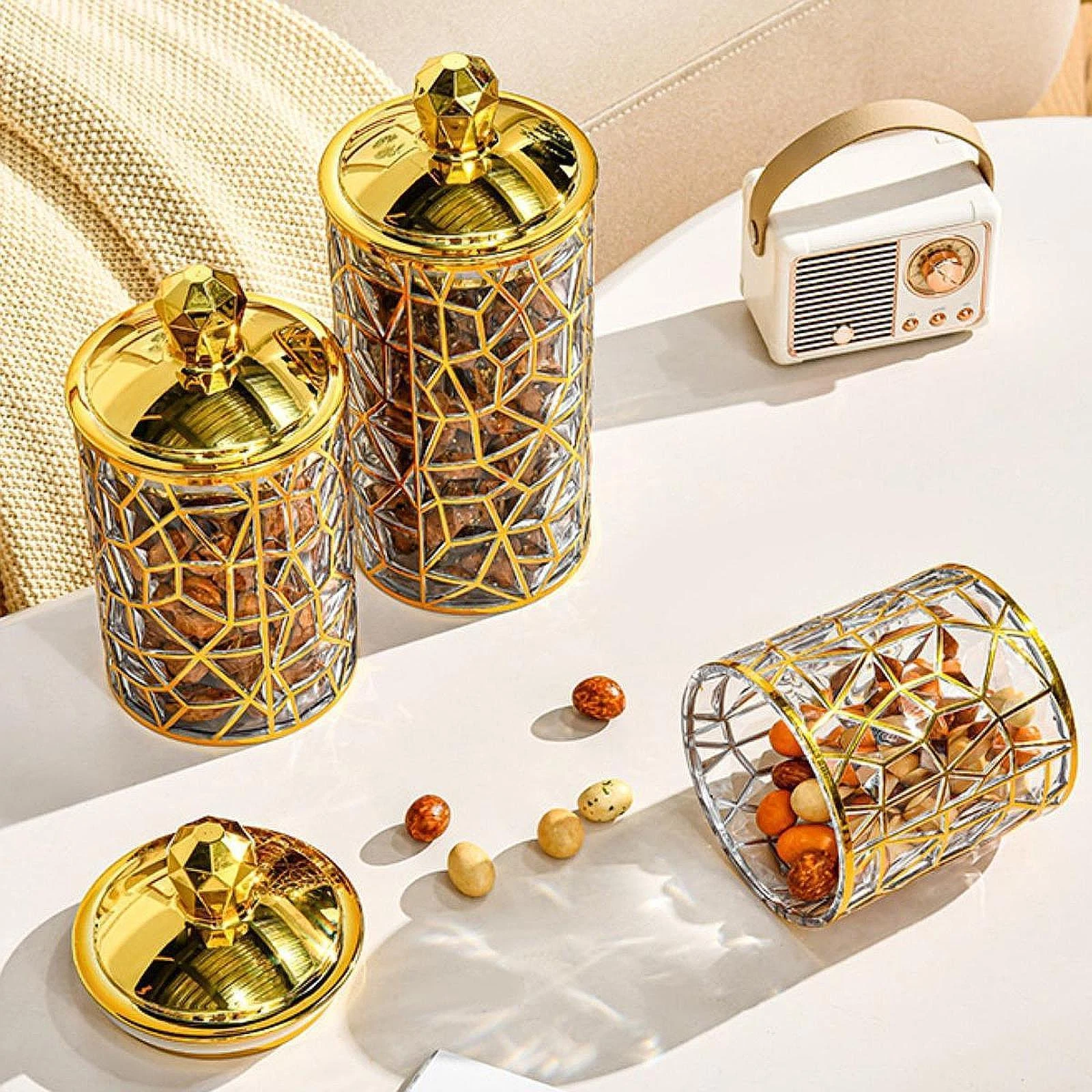3Pcs Coffee Canister Coffee Bean Storage Container,Kitchen Airtight Lid,Food