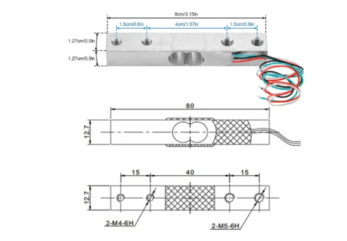 2x 20kg Digital Load Cell Weight Sensor High Precision Arduino Kitchen Scale - Image 4 of 4