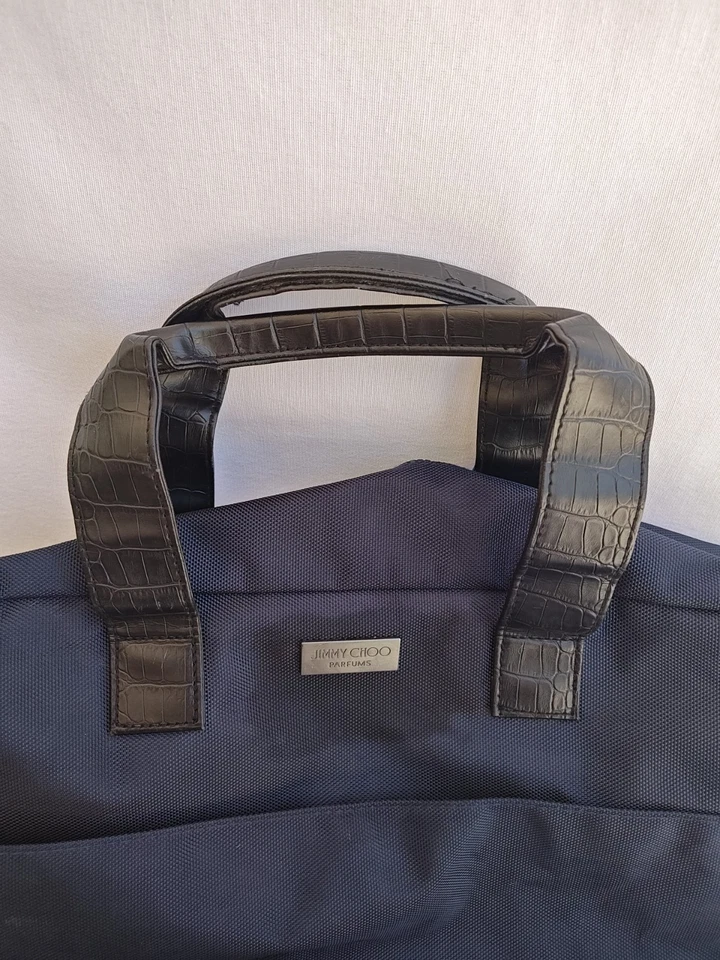 Bolsa de viagem Jimmy Choo azul marinho com alça de ombro - Imagem 3 de 4