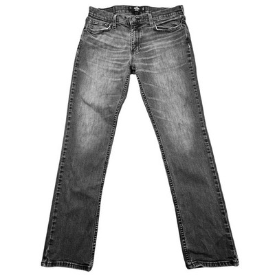 Hollister Black Slim Straight Epic Flex Whiskered Jeans Mens 33x32