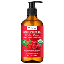 Rosehip Seed Oil Organic, USDA Certified 100 Pure Rosehip Oils for Skin Hair,