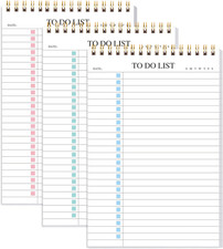 To Do List Notepad 3 Pack, Undated Daily Planner Notepad with to Do List Noteboo