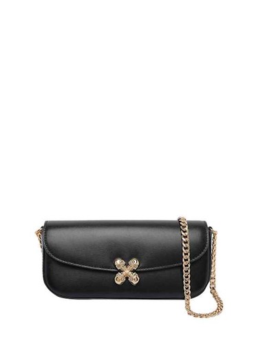 McQueen - Women - Crossbody bag with applications - Black