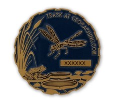 steampunk frog geocoin brand new very hard to find