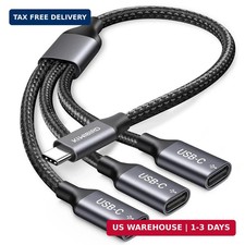 USB C Splitter 1 in 3 Out, USB Type C Splitter, USBC Male to Multi Type C Female