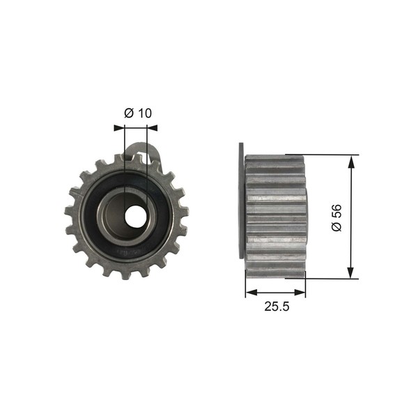 Gates Spannrolle, Zahnriemen Powergrip™ T42073-image