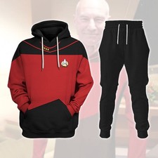 Personalized Picard The Next Generation Red Costume Hoodie Sweatshirt