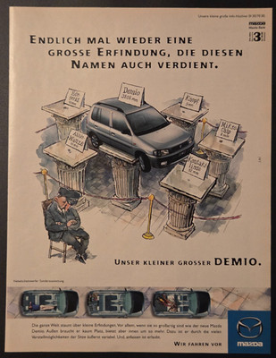 15. Mazda Demio Werbeanzeige Werbung Reklame 1998