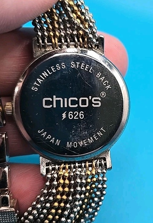 ❤️❤️Chico’s Mesh Watch with Opalescent Face Rare Women main image 4