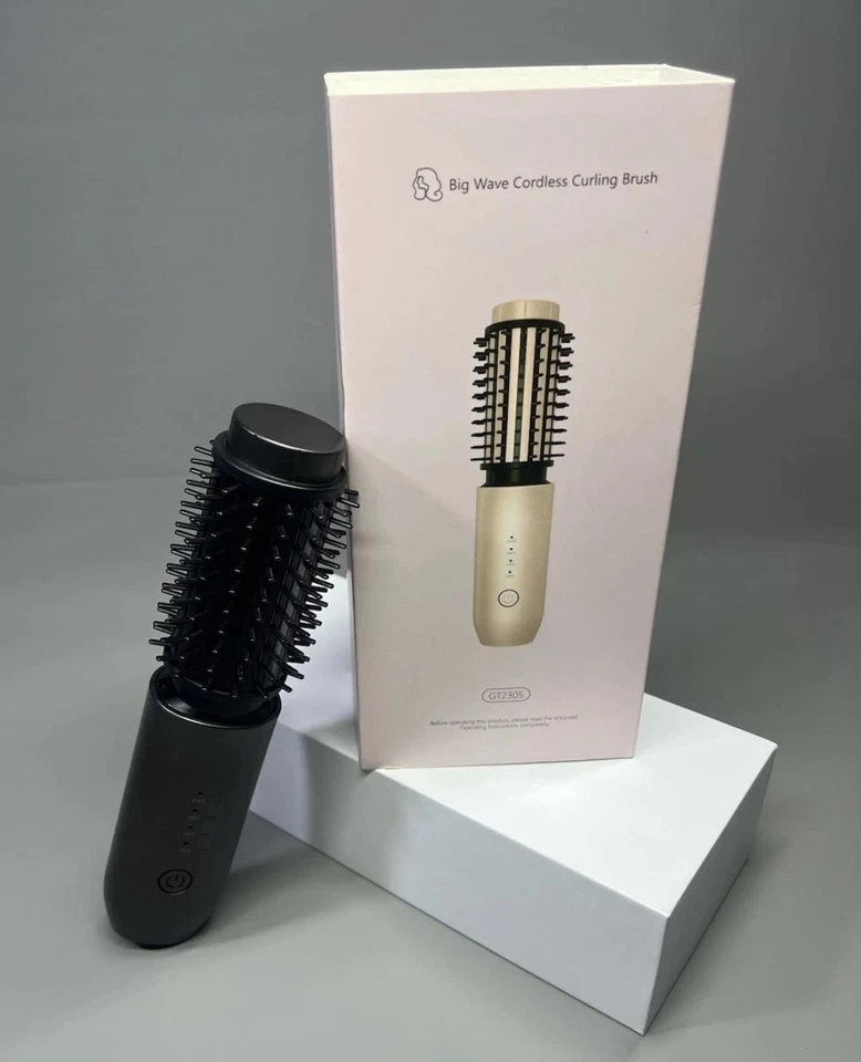 Plasma Hair Styling Brush Cordless Heated Curler and Straightener 40mm 4 Temp - Image 2 of 4