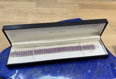 Harry Ivens Armband Silber 925 mit Rubinen Besetzt