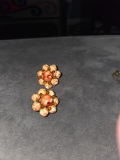 Lucille Ball Owned Worn Clip On bead cluster Earrings from Sydney Guilaroff