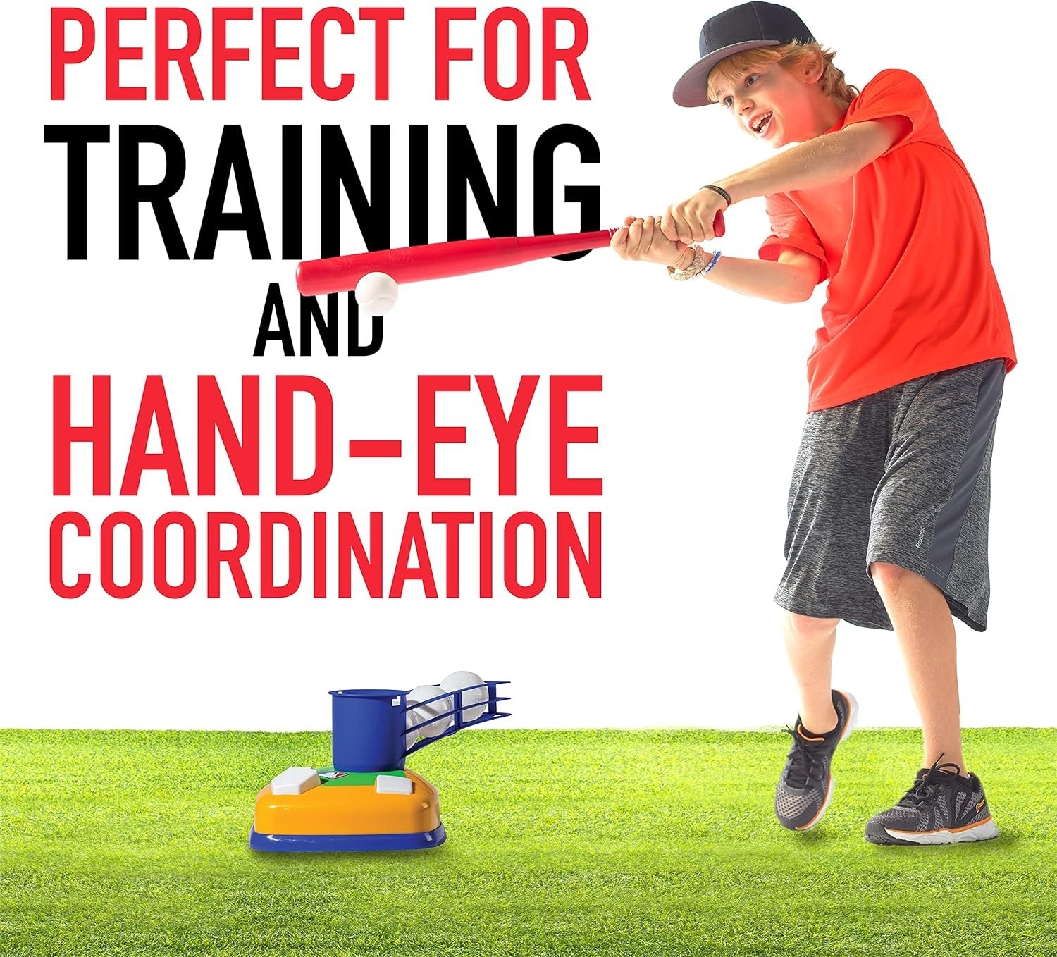 2-in-1 Baseball Tee & Pitching Machine