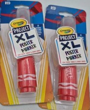 Lot of 2 - Crayola - Project XL Project Marker - Red - Thick  Crisp Lines