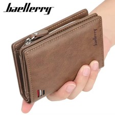 2024 New PU Leather Men's Wallet High Quality Zipper Short Desigh Card Holder Ma