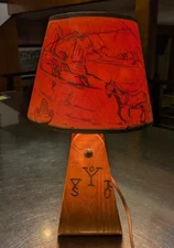 Fort Recovery Industries Vintage Stagecoach Cowboy Western Stirrup Lamp