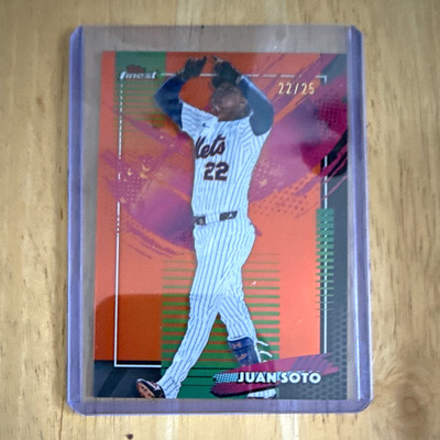 2026 Topps Finest Juan Soto #247 New York Mets Orange Refractor 22/25