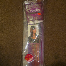 Fusion 100 Human Hair Weave Extension Yaki Wavy 10in Rainbow 100g