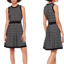 Kate Spade NWOT SZ XS Fit and Flare Plaid Tweed Wool Blend Sweater Mini Dress