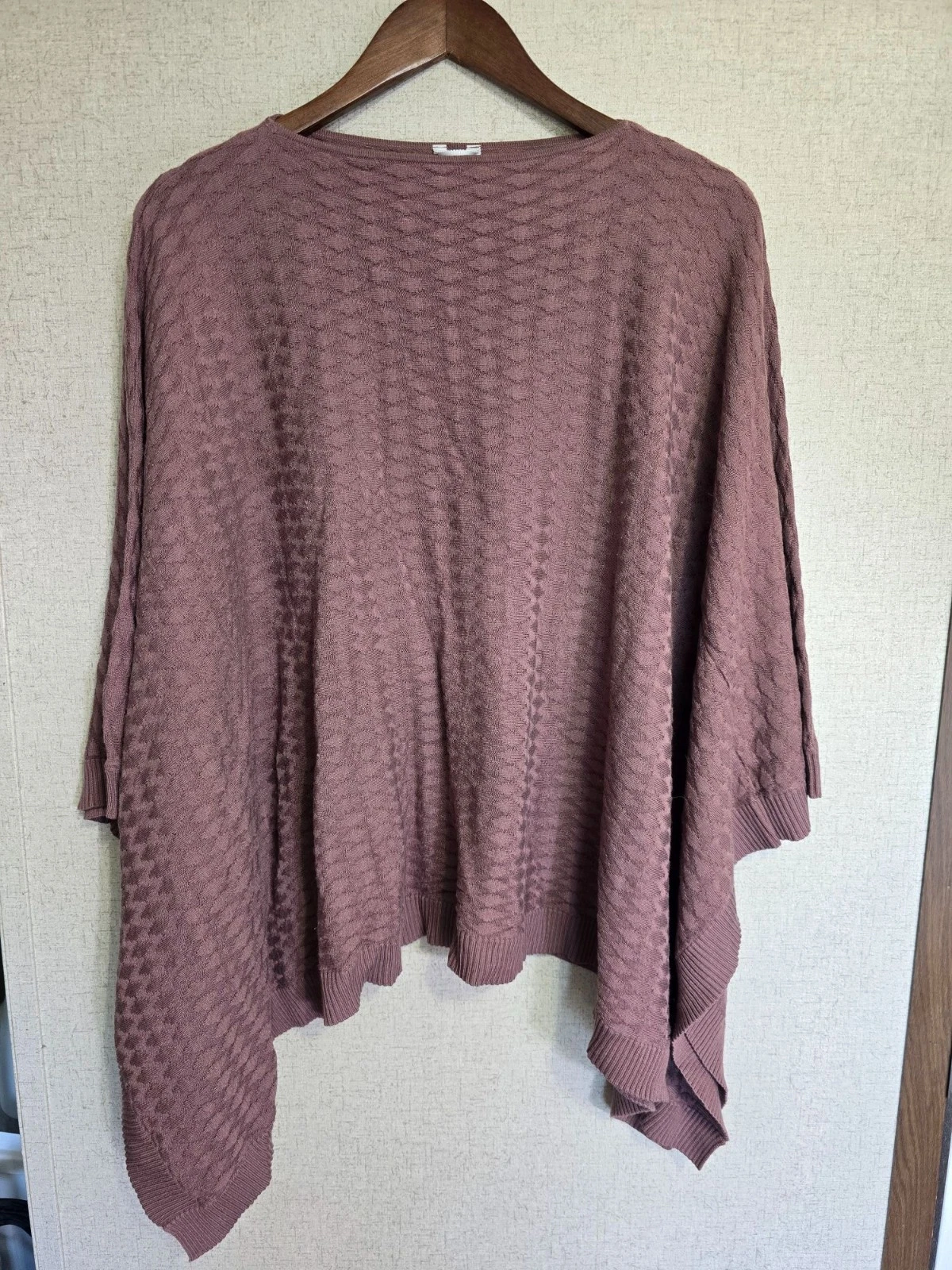 Lululemon Divinity Cozy Knit Poncho Spanish Oak Mauve Shawl Sweater Oversized OS
