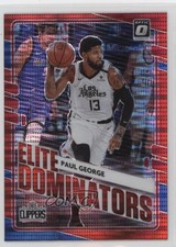 2020 Panini Donruss Optic Elite Dominators Red Pulsar Prizm Paul George #11 3g6