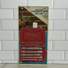 VTG Skokie Carbide Tipped Masonry Bit Set 5 NEW SEALED OLD STOCK Made in USA