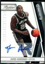 2010-11 Prestige Bonus Shots Black Signatures #229 James Anderson Auto /99