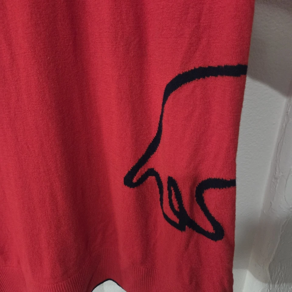 Boden Women Puppy Dog Print Sweater Red XL Preppy Classic Longsleeve Wool Blend - Image 4 of 4