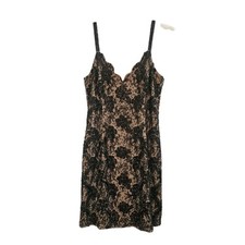 Vintage Niteline Beaded Black Lace Bodycon Cocktail Mini Dress Dress Size 8