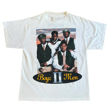 Vtg Boyz II Men Band Heavy Cotton White S-5XL Shirt SE596