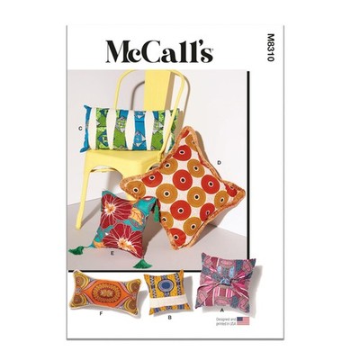 McCall's M8310OS Pillows Sewing Pattern Kit, Code M8310, One Size