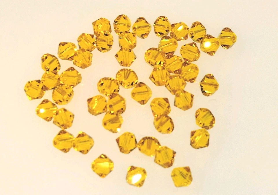 Cuentas bicónicas de cristal Swarovski® 5301-4 mm-girasol~fuera de producción~48 piezas Foto 2 de 3