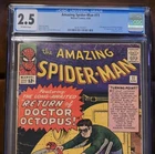 AMAZING SPIDER-MAN #11 CGC 2.5 2ND APP DOCTOR OCTOPUS Marvel 1964 OFF WHITE PQ