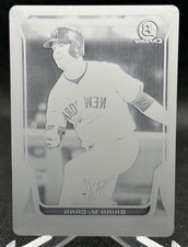 🔥2014 Bowman Chrome BLACK PRINTING PLATE Brian McCann YANKEES TRUE 1/1!