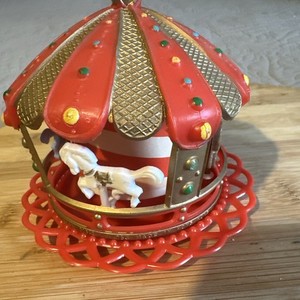 Vintage Wilton Mini Carousel Cake Topper Made In Chicago
