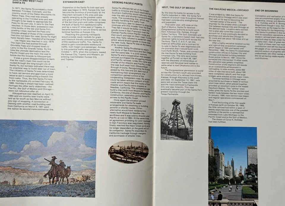 ***VINTAGE 1968 SANTA FE RAILROAD 100th ANNIVERSARY MILEPOST 100 BOOKLET*** - Image 4 of 4