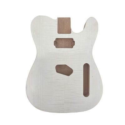 Unfinished Guitar Body Blank Mahogany Flame Maple Veneer Guitar Body DIY Project