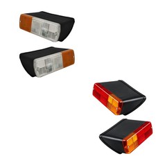 4pcs  Rear & Side Lights For Case David Brown Fiat Ford New Holland Tractor