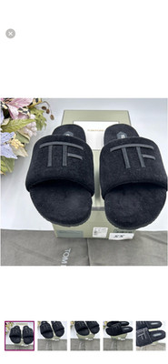 Men's Tom Ford toweling velvet slipper size 8, made in Italy NWT