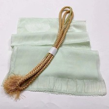 7691 Japanese Kimono Accessory Vintage Obiage and Obijime 2-piece Set Silk