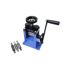 Mini herramienta laminadora de joyería de 2" con 1 rollo liso y 3 rollos de diseño
