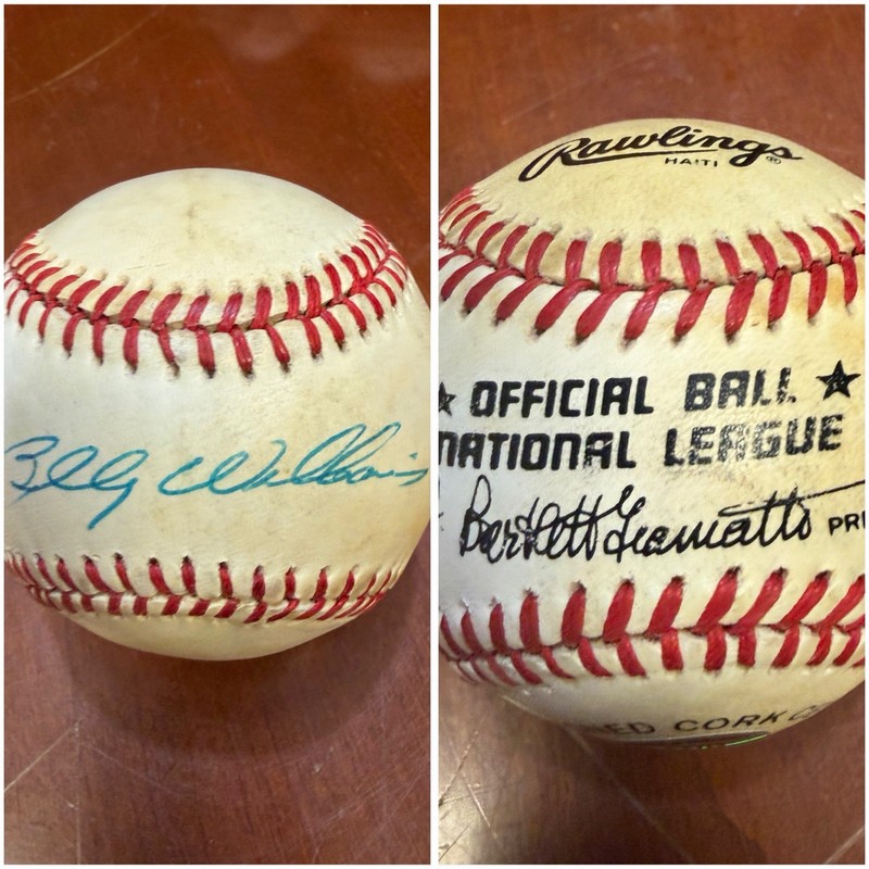 Billy Williams Autographed Signed OBNL Baseball Cubs Athletics HOFer
