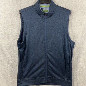 TailorByrd Performance Vest Mens Size XXL Blue Contrasting Trim Golf Active
