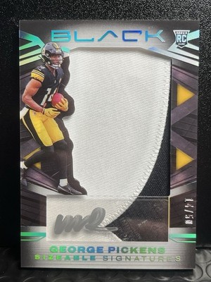 2022 Panini Black George Pickens Auto Patch Rookie 14/50 Jersey Number RPA