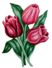 "Tulips" Printed Needlepoint Tapestry Kit  43100