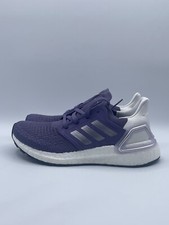 Adidas Women  s UltraBoost 20 Running Size 5 Purple White EG0718 