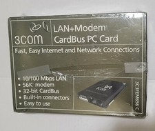 3COM 3C3FEM656C 10/100 LAN MODEM CARDBUS PC CARD NEW OPEN BOX