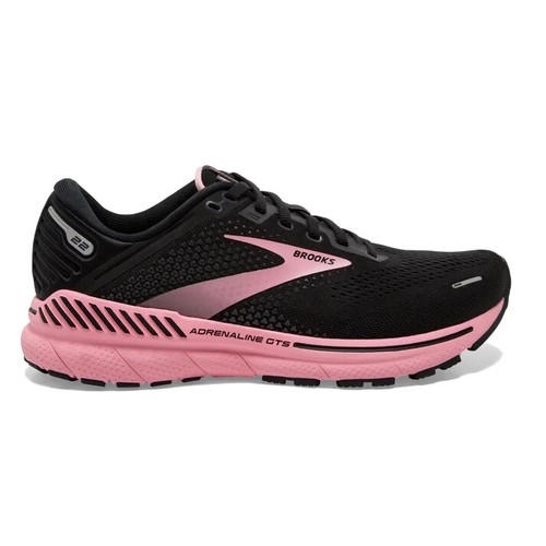 Brooks Adrenaline GTS 22 Running Shoes Black/Dianthus/Silver US Women 8.5