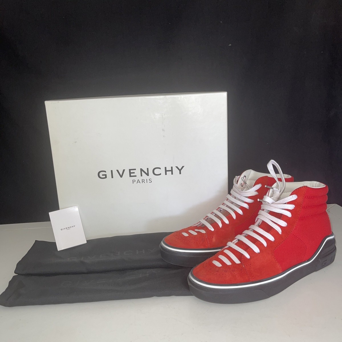 GIVENCHY RED GEORGES V SNEAKER SHOES SIZE 41 | eBay display picture 3
